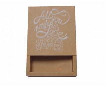 Windowbox 90x90x30mm interior all you need is love white 
